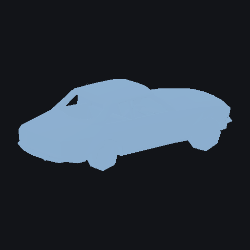 Low-poly stylised sports coupe car