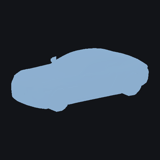 Realistic proportions sports coupe car