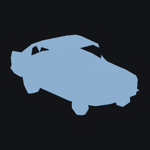 Low-poly stylised four-door sedan car