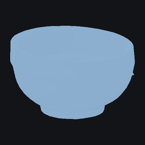 Low-poly stylised ceramic soup bowl