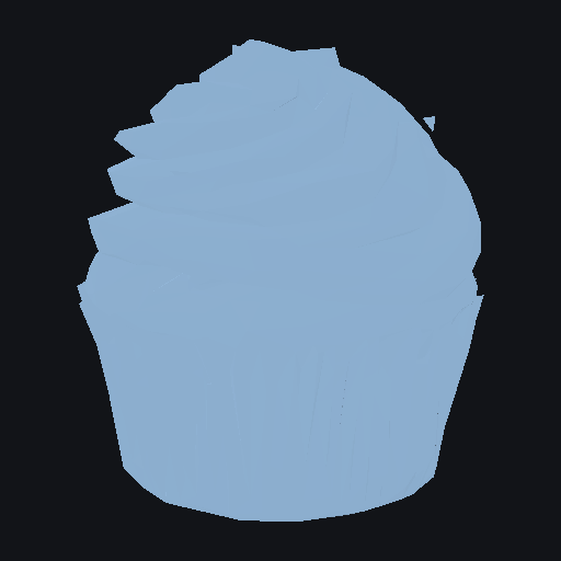 Realistic proportions iced cupcake
