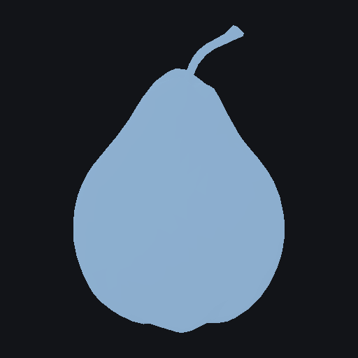Low-poly stylised pear