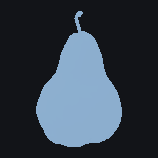 Chunky toy-like pear